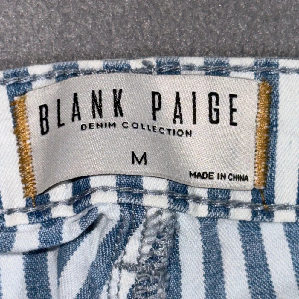 Blank Paige Medium Striped Flare Jeans Retro Boho Coastal Cowgirl Festival